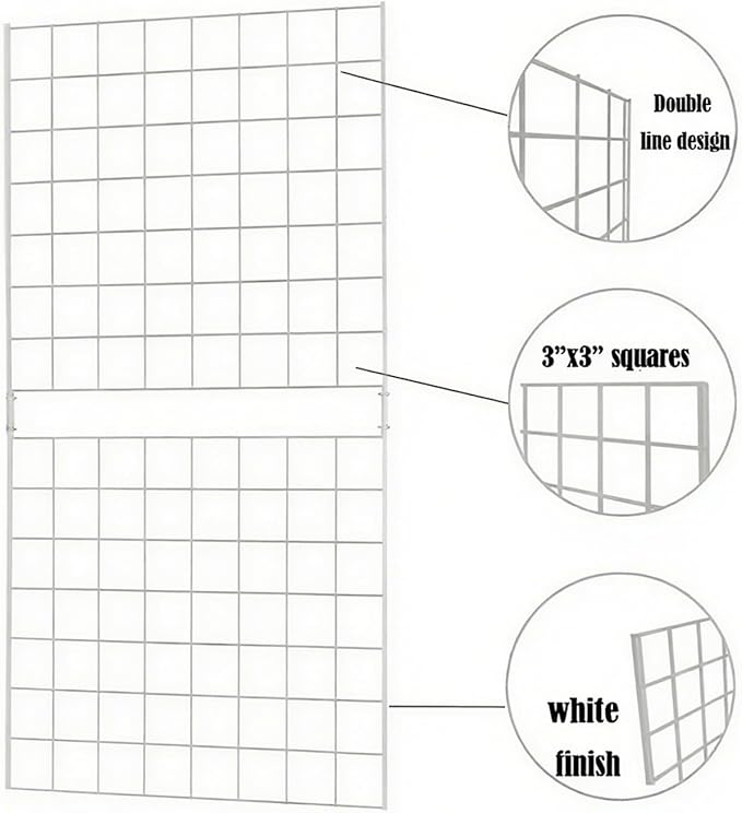 7RiversART Grid Wall Commercial Grade Gridwall Panels – Heavy Duty Grid Panel...