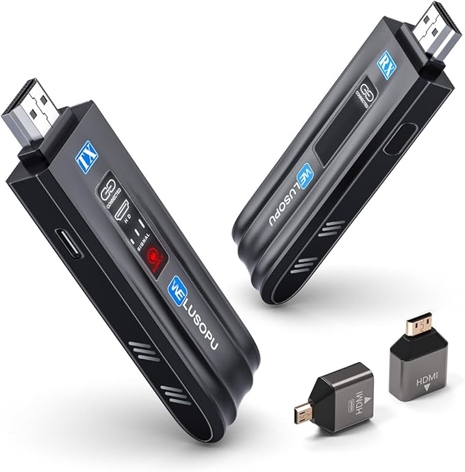 WELUSOPU 2026 Upgraded Wireless HDMI Transmitter and Receiver, HDMI Wireless
