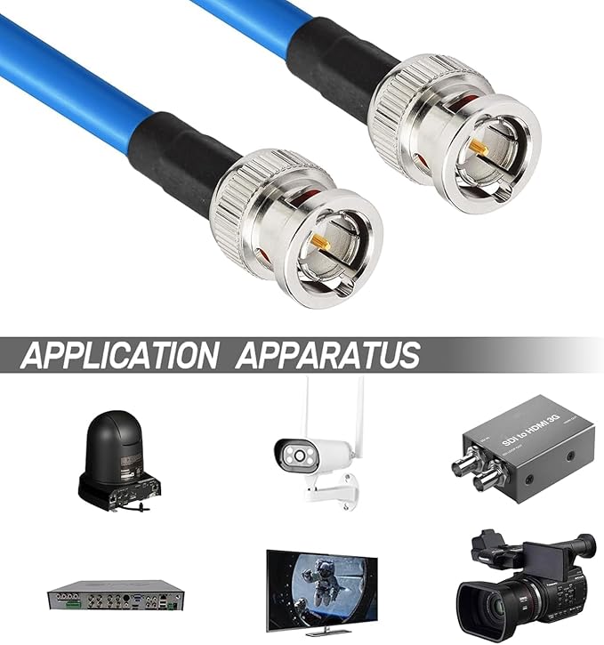 Superbat SDI Cable Long 75 Ohm BNC Cable 3G/6G/12G,1-300FT, Support