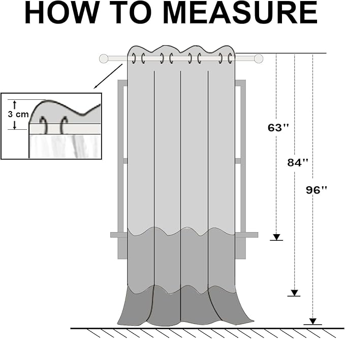 Hiasan Blackout Curtains for Bedroom, 52 x 96 Inches Long