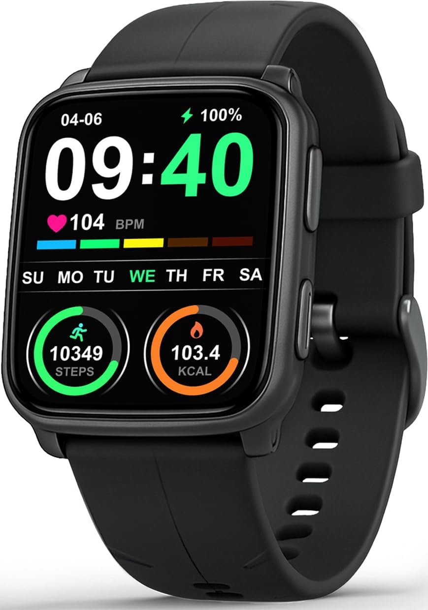 MorePro Fitness Tracker with 24/7 Heart Rate & Blood Pressure Monitor, Bl...