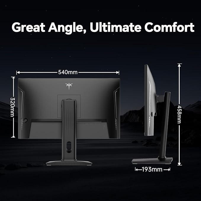 KTC 24 inch Gaming Monitor QHD 180Hz, Fast IPS 1440p Computer Monitor,