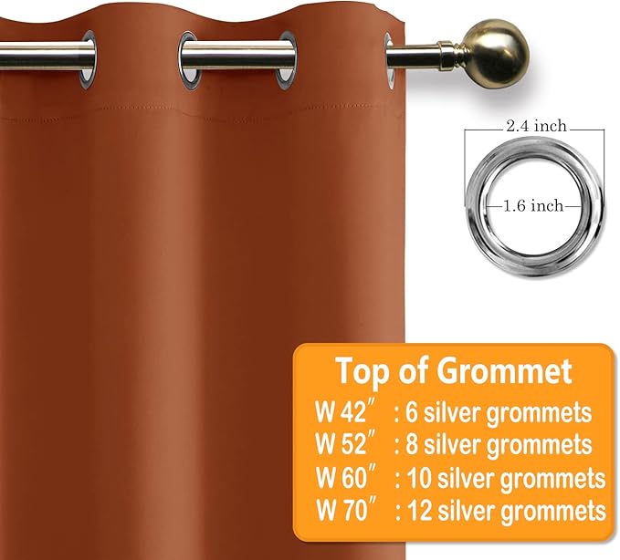 Hiasan Fall Grommet Blackout Curtains
