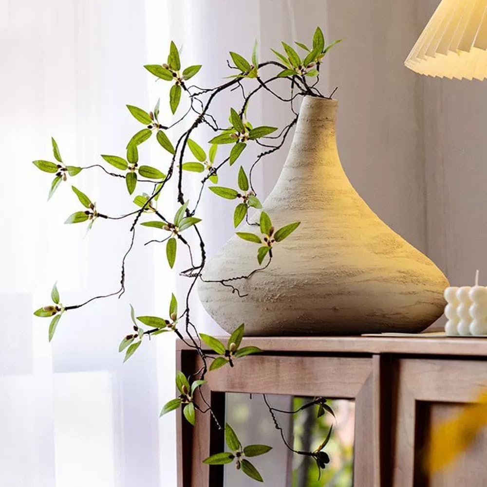Melorca&Guilla Artificial Plants,4PCS 43.3" Green Faux Branches for ...