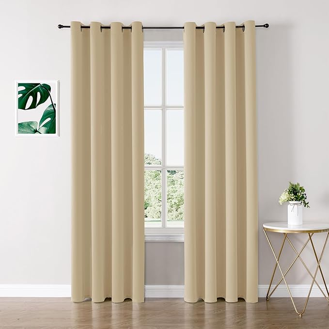 ChrisDowa Blackout Curtains 102 inches Long