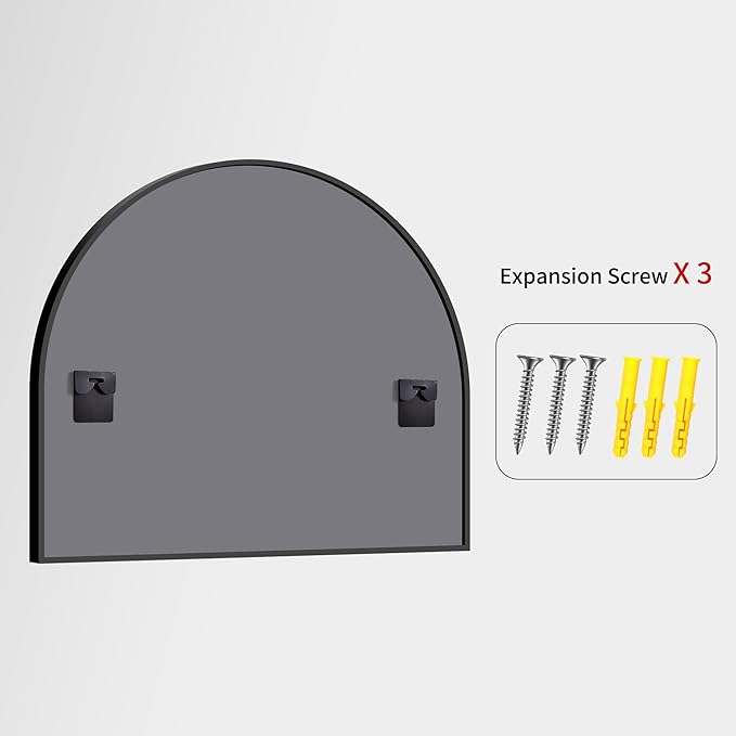 CIRCUMI Arched Wall Mirror, Metal Frame, Large Size