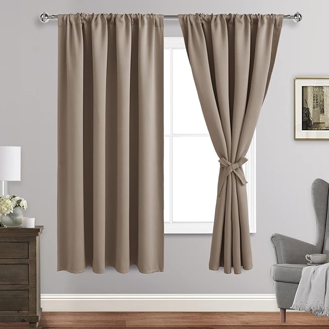 JIUZHEN Blackout Curtains for Bedroom (Set of 2)