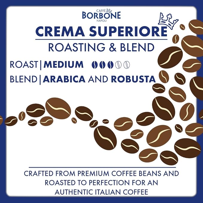 Caffè Borbone Crema Superiore Aluminum Capsules Compatible (100 Count)