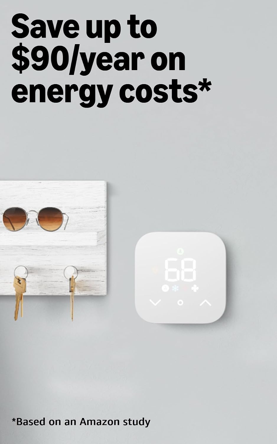 Amazon Smart Thermostat, Save money and energy, Works with Alexa and Ring