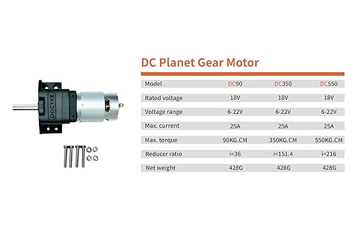 DC Planet Gear Motor 6v12V18V24v 200W High Torque Mini Metal Reduction Geared