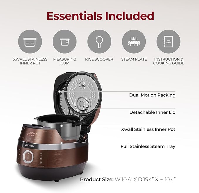 CUCKOO High Pressure Rice Cooker 6-Cup Uncooked / 12-Cup Cooked
