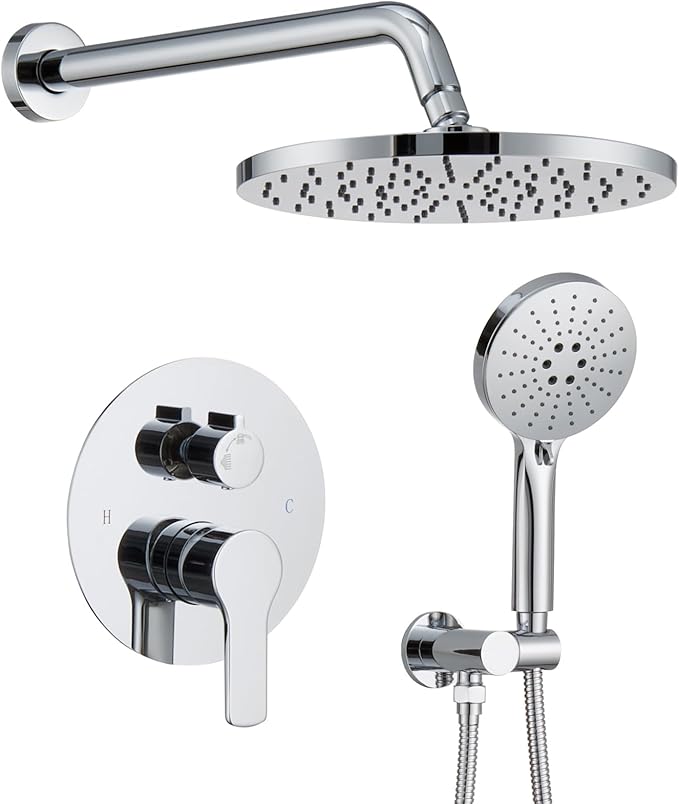 Iriber Shower System Wall Mounted Shower Faucet Mixer Set