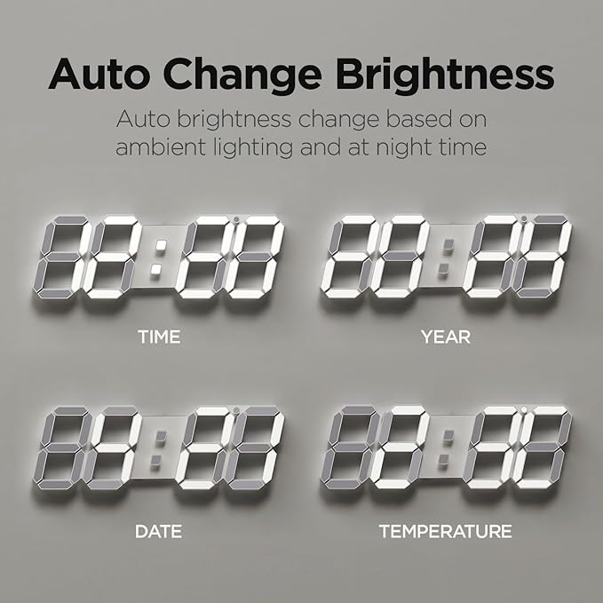 mooas 3D LED Clock