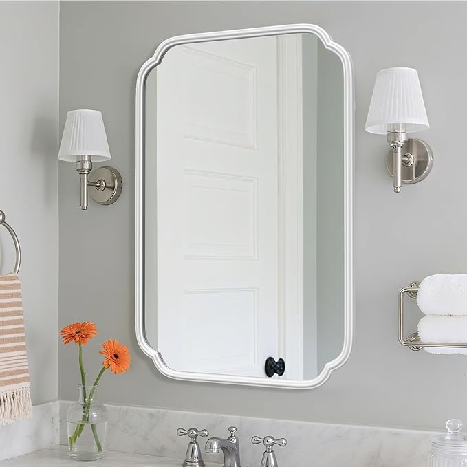 White Bathroom Mirror for Wall 20×30 Inch