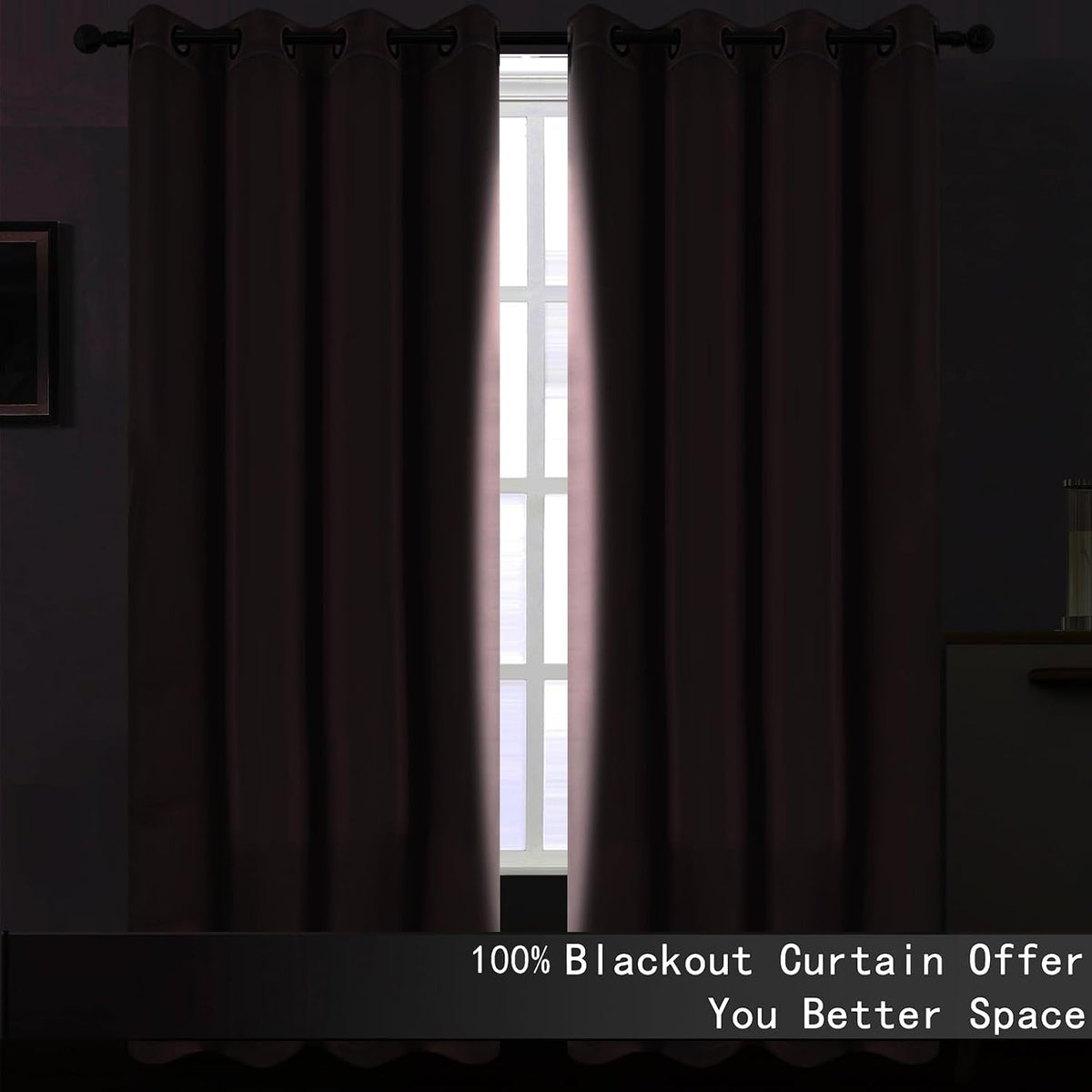 100% Blackout Curtains 52 x 84 Inches Long Thermal Insulated Baby Pink Curtai...