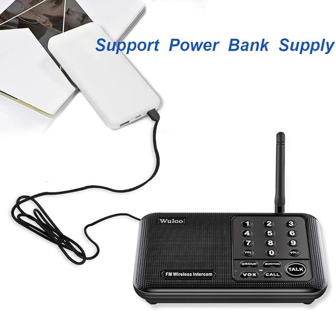 Wuloo Intercoms Wireless for Home 1 Mile Range 10 (2 Packs)