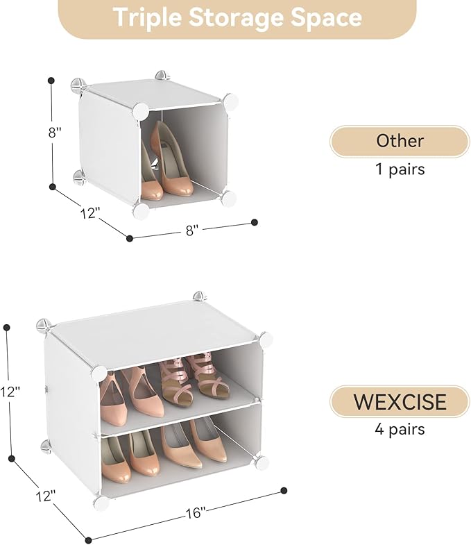 Portable Shoe Rack Organizer (48 Pairs)