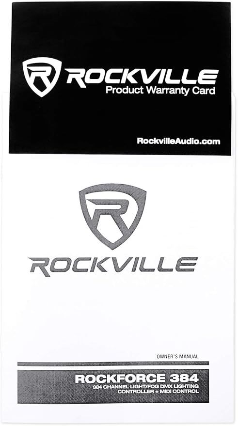 Rockville ROCKFORCE 384 Channel DMX Light/Fog Lighting Controller, MIDI Control