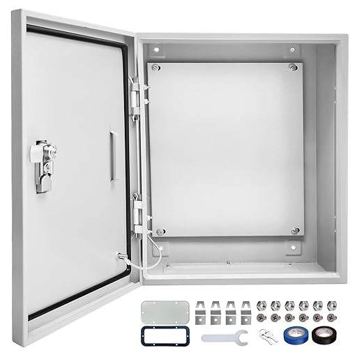 Outdoor Electrical Box 24x 24 x 8''D NEMA 4X Enclosure Steel Box, Wat...