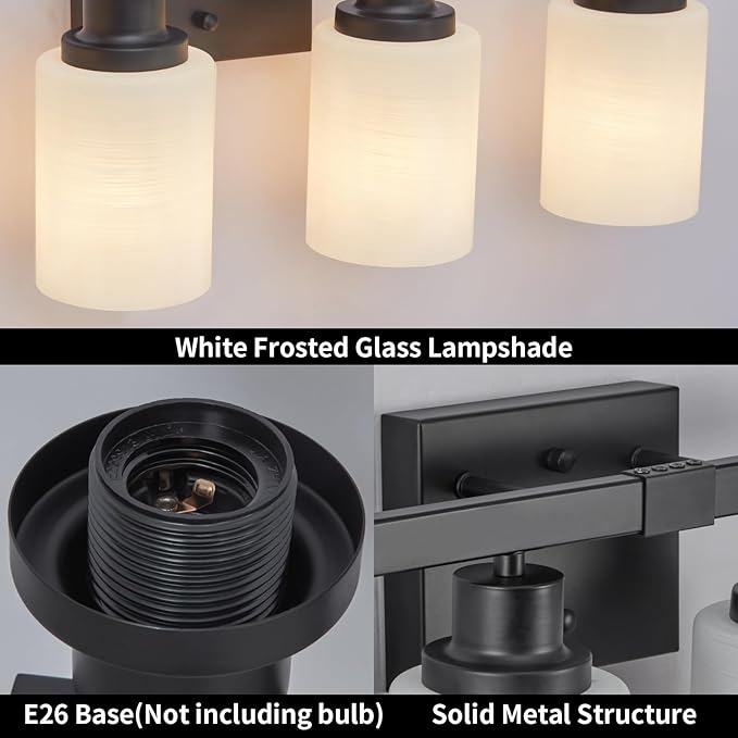 DIKAIDA Bathroom Vanity Light, 5-Light Vanity Lighting Fixture Over Mirror