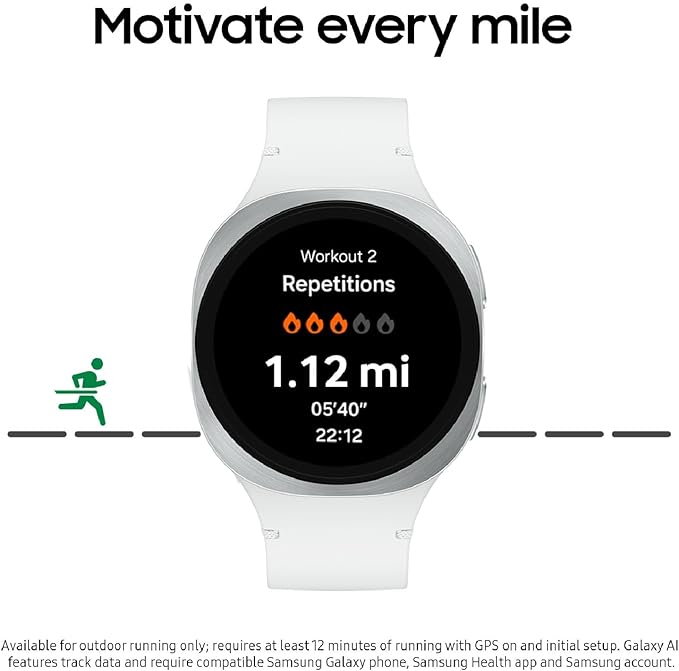 Samsung Galaxy Watch 8 44mm Bluetooth Smartwatch, Cushion Design, Fitness