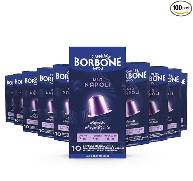 Caffè Borbone Mia Napoli Aluminum Capsules Compatible (100 Count)