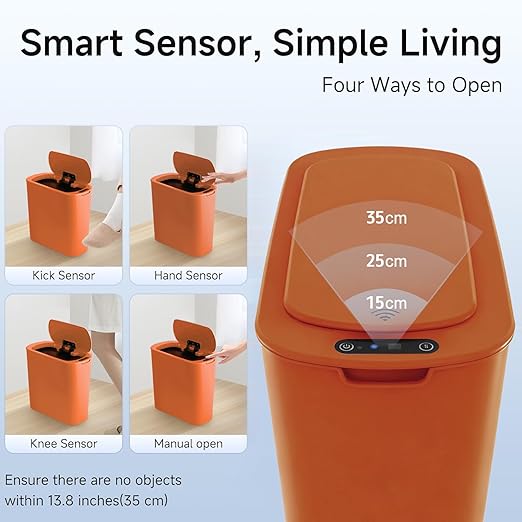 TIPGO 5 Gallon Motion Senor Bathroom Trash Can