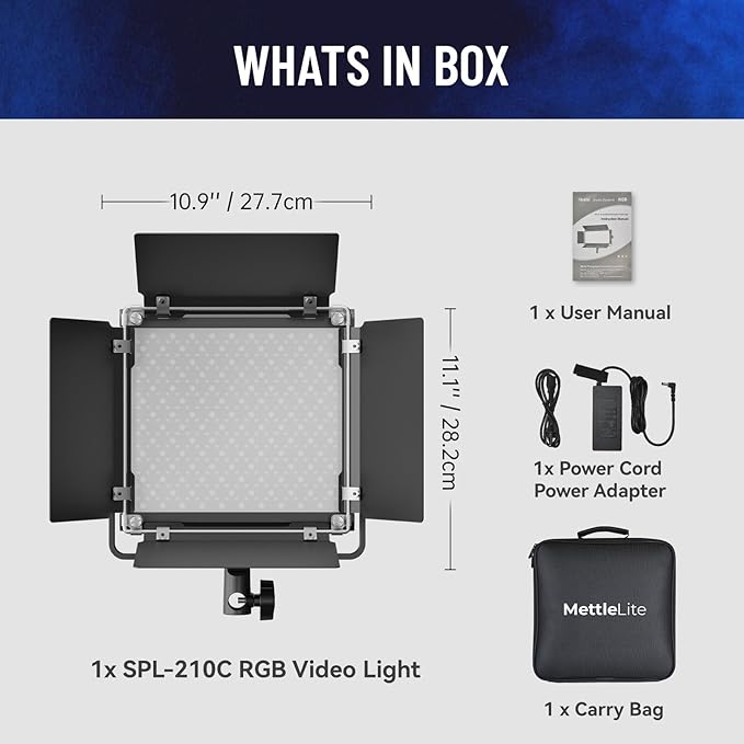Mettlelite SPL210C RGB LED Video Light