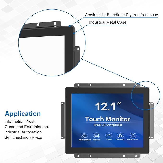 GreenTouch 12.1 Inch 1000 Nits High Brightness Display Capacitive Touchscreen