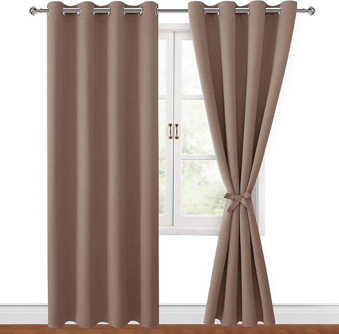 Hiasan Blackout Curtains for Bedroom, 52 x 96 Inches Long