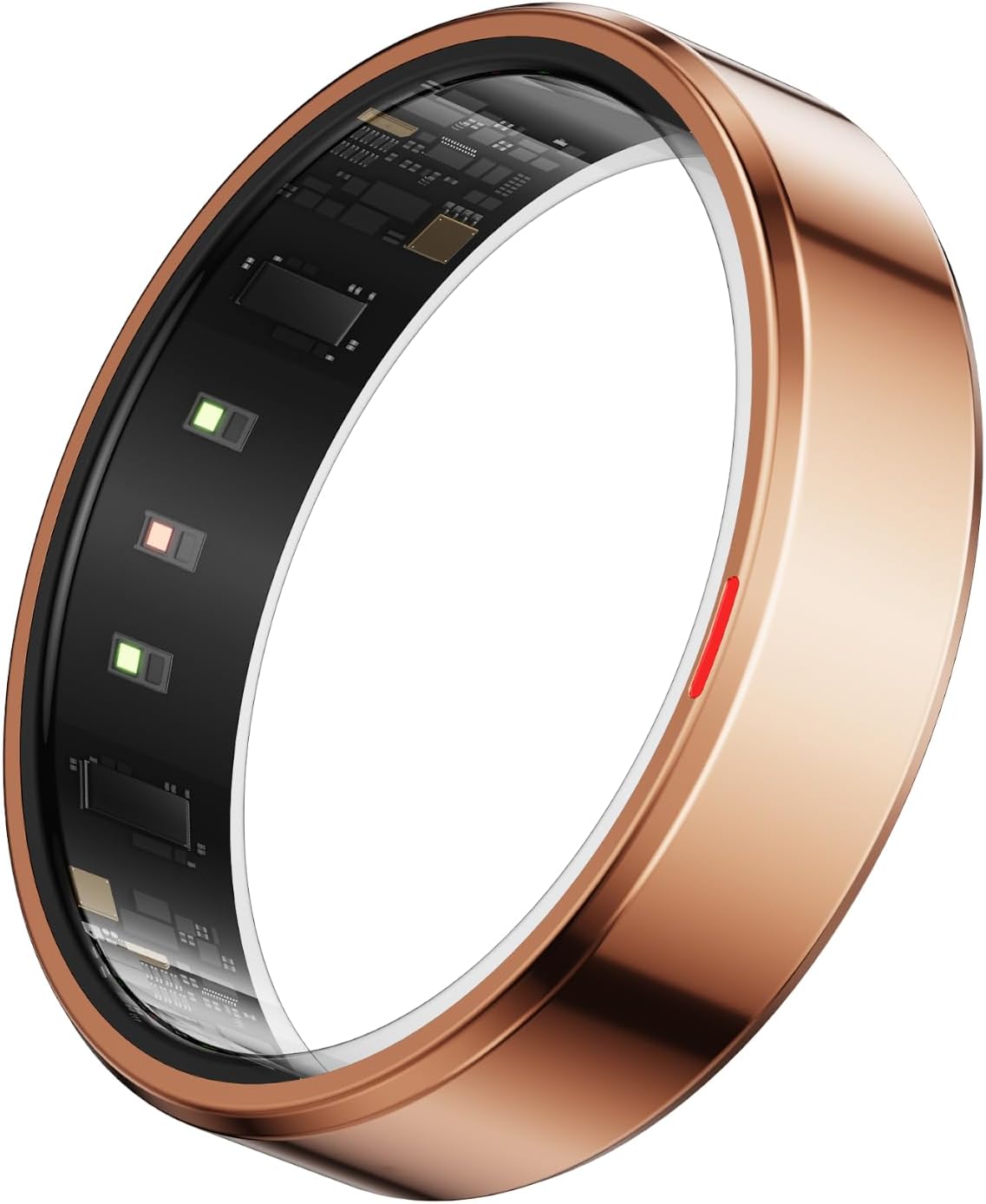 POBOVi Gen2 Titanium Smart Ring, Rosegold, Polished, Size 7