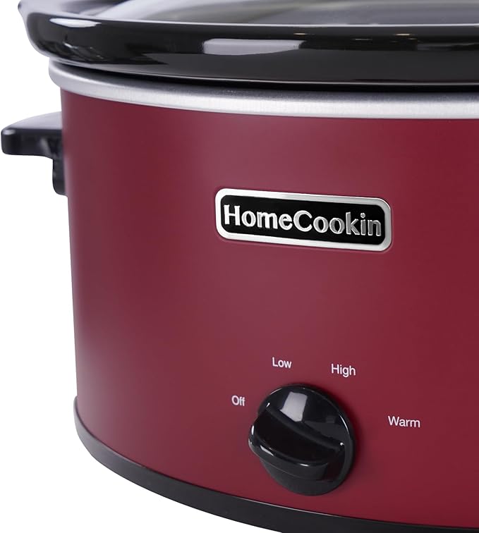 HOMECOOKIN 7 Quart Slow Cooker Oval Manual Pot Food Warmer