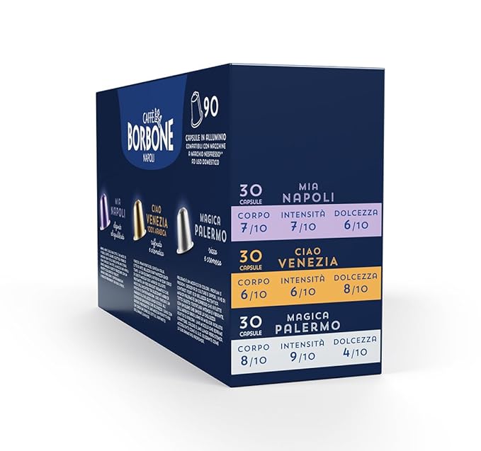 Caffè Borbone Variety Pack Aluminum Capsules Compatible (90 Count)