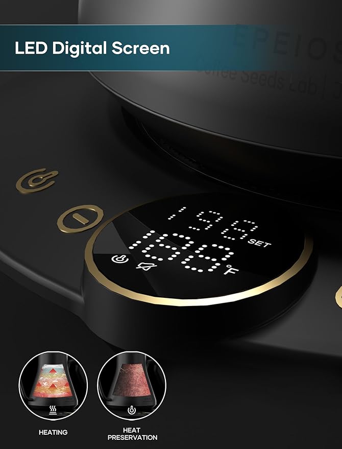 Gooseneck Electric Kettle with ±1℉ Temperature Control