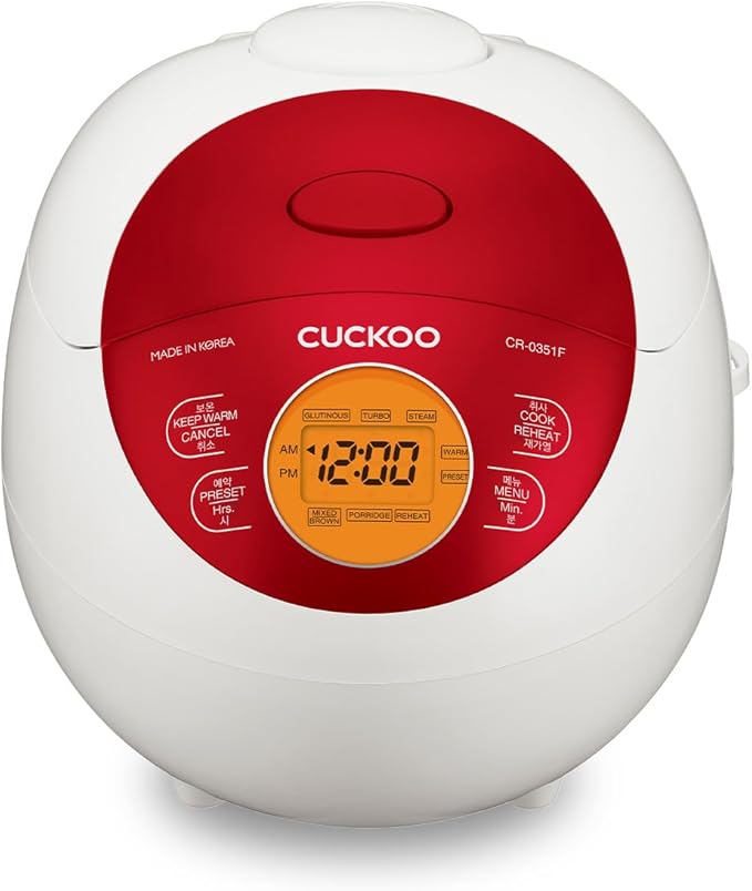 CUCKOO Micom Rice Cooker 3 Cup Uncooked / 6 Cup Cooked, Korean Fuzzy Logic Rice