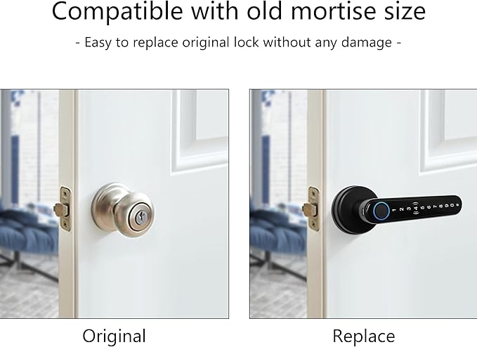 Smart Lock Fingerprint Door Lock, CATCHFACE TTLock Smart Lock Smart Door Handle