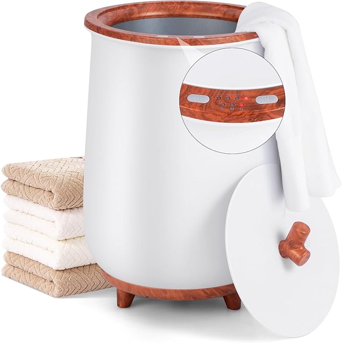 Tangkula Towel Warmer Bucket, 23L Large Luxury Bucket-Style Towel Warmer