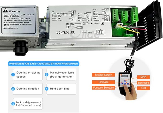 Olideauto DSW120 Electric Swing Door Opener Touchless Hand Sensor Open (2PCS)