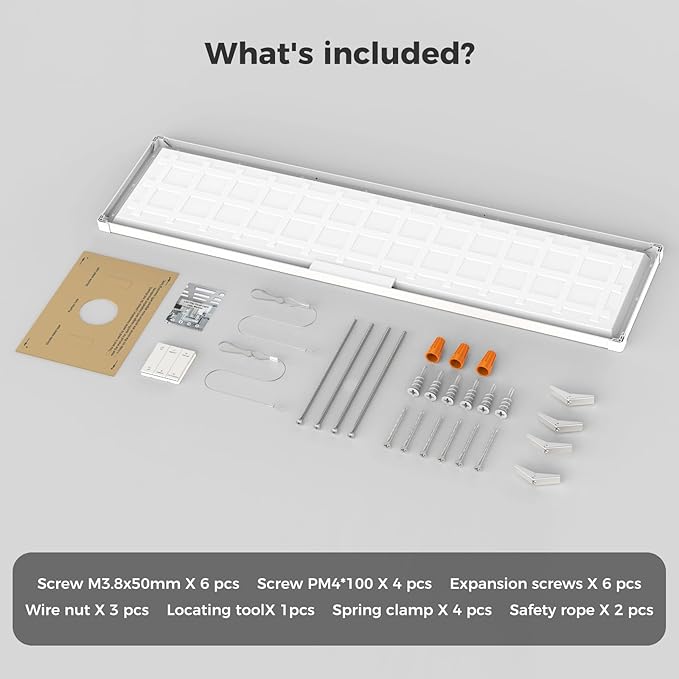 AIKVSXER 18 Pack 1x4 FT LED Flat Panel Light Surface Mount,