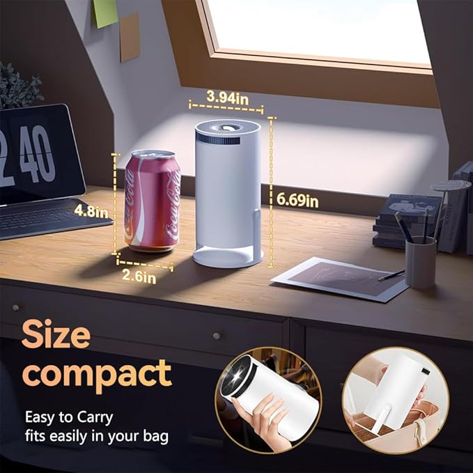 Mini Projector, 4K 1080P Support Portable Projector