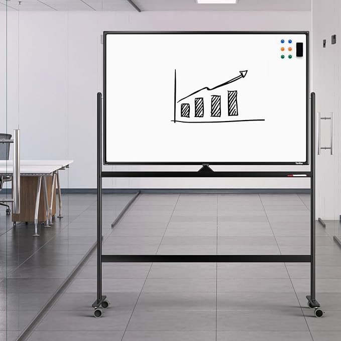 Dry Erase Whiteboard Easel on Wheels