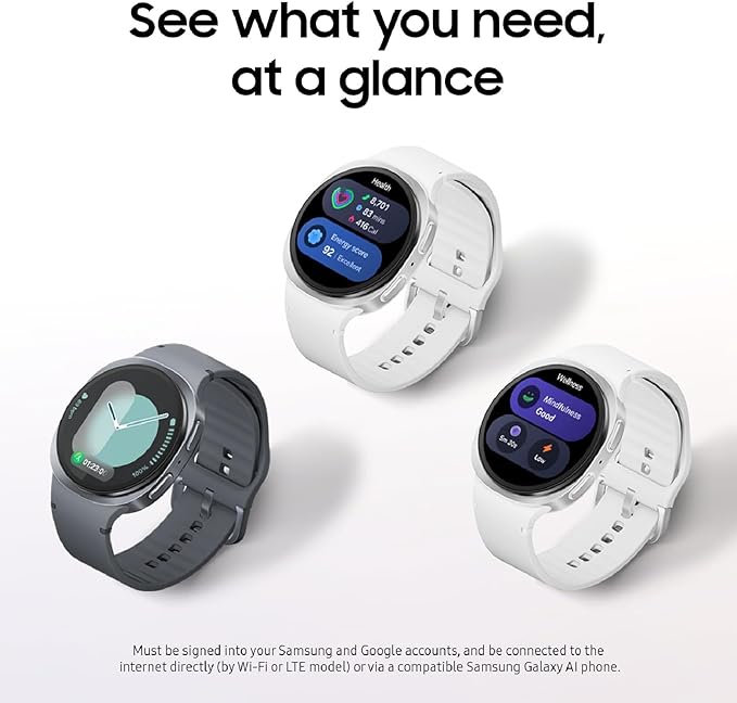 Samsung Galaxy Watch 8 44mm Bluetooth Smartwatch, Cushion Design, Fitness