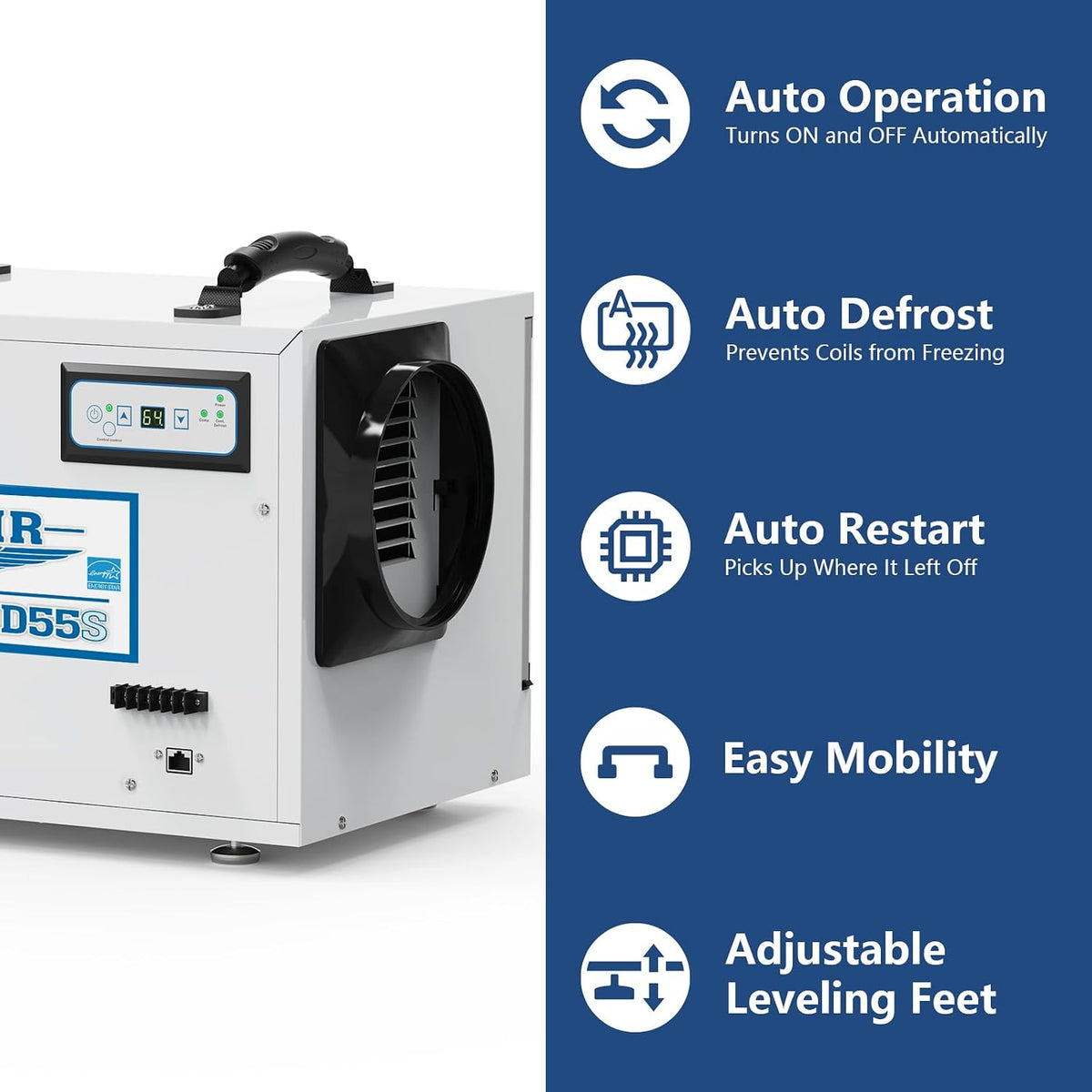 ALORAIR 120 Pints Energy Star Crawlspace Dehumidifier, Sentinel HD55S