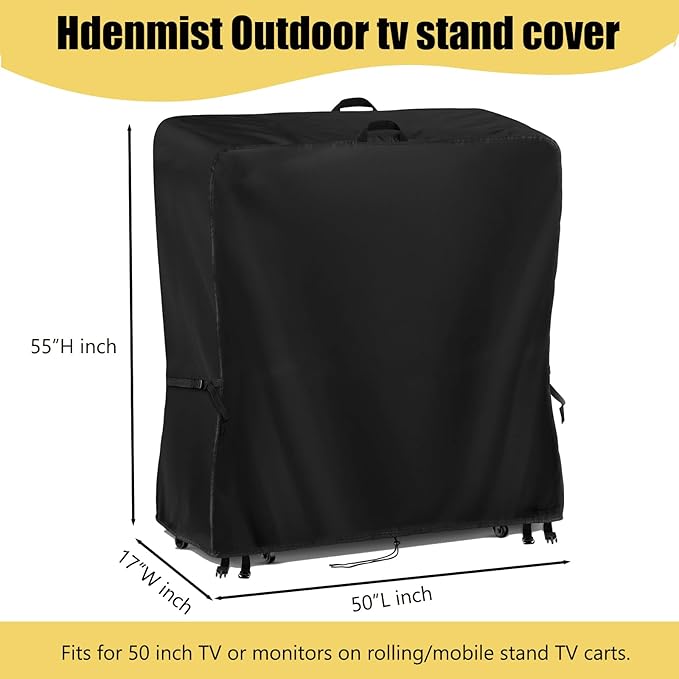 Hdenmist Outdoor TV Cover 50 Inch Weatherproof, Waterproof Outdoor TV Stand