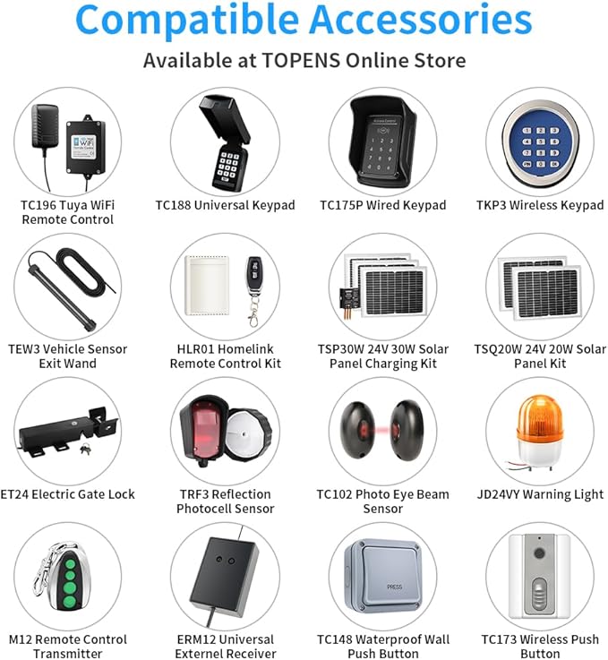 TOPENS A5S Automatic Solar Gate Opener