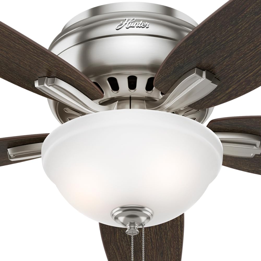 Hunter Newsome, Indoor, Ceiling Fan, Pull Chain, 52 inch, Brushed Nickel