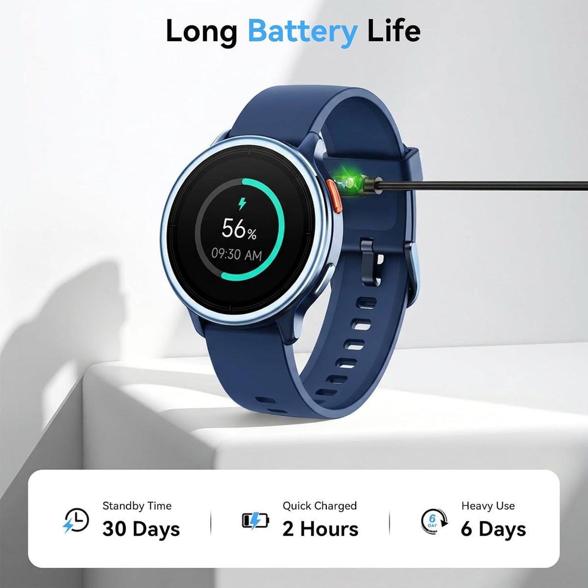 Smart Watch for Men Women, 1.27" HD Smartwatch (Answer/Make Calls), 2 Bands