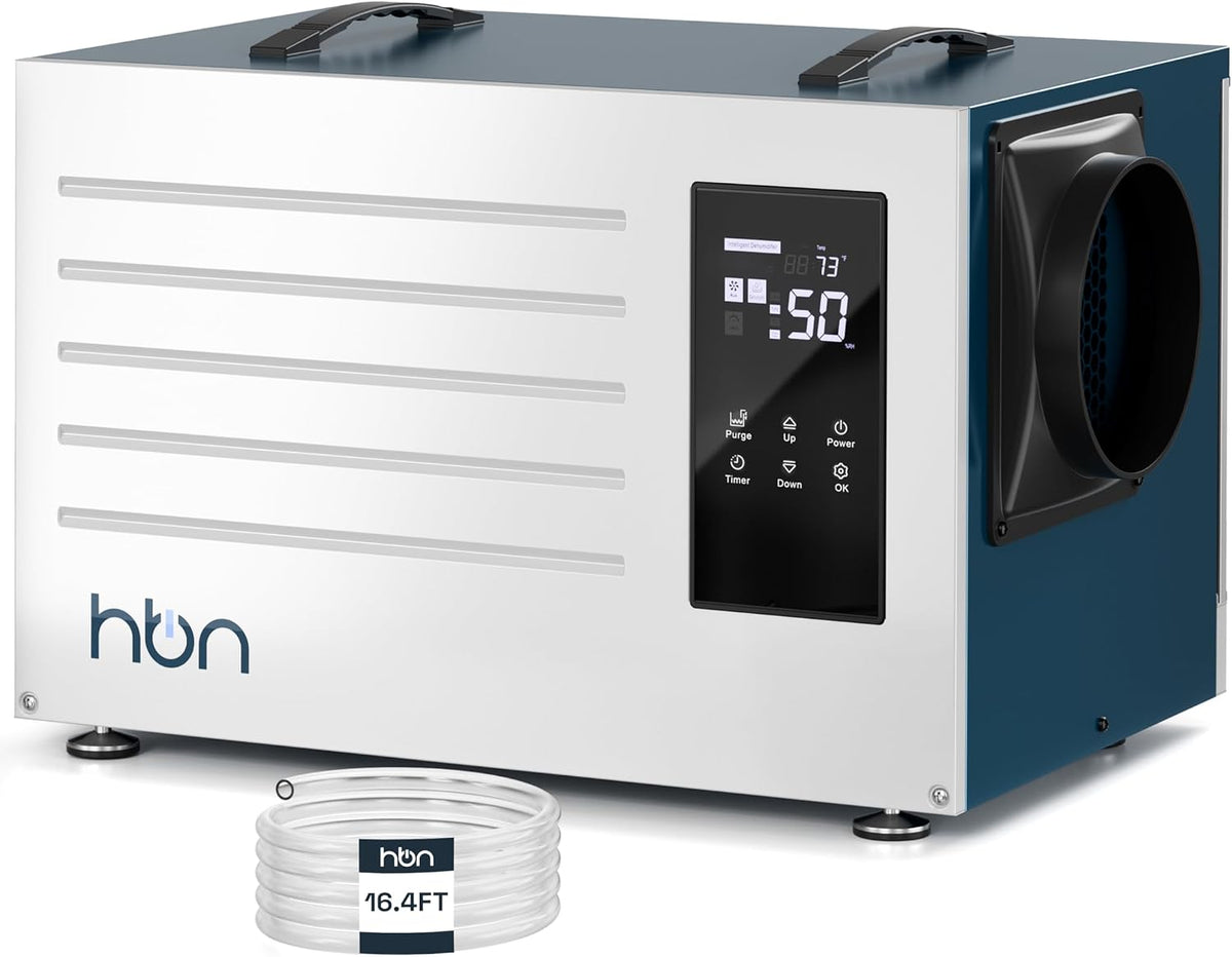 HBN Crawl space Dehumidifier 125 Pints with Pump and Drain Hose, Industrial D...