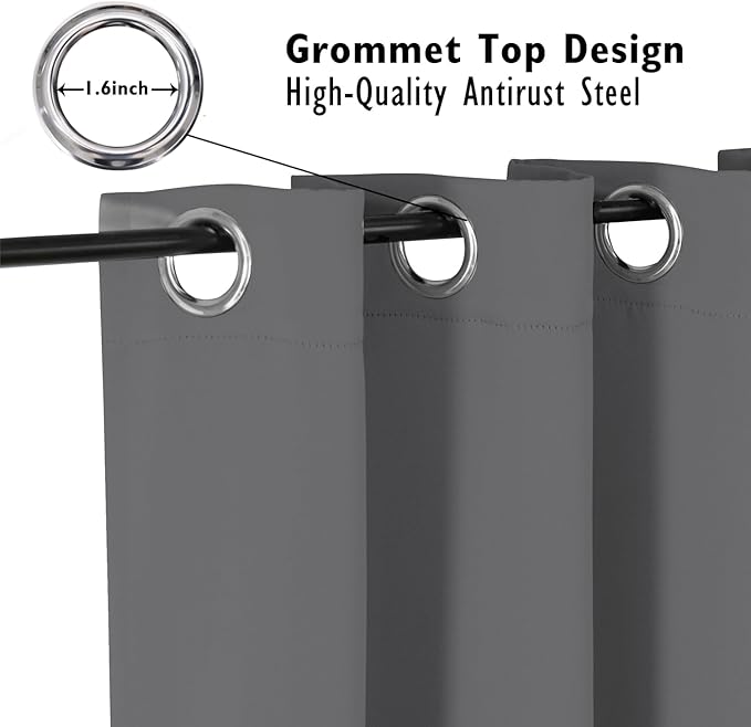 ChrisDowa Blackout Curtains 120 Inches Long