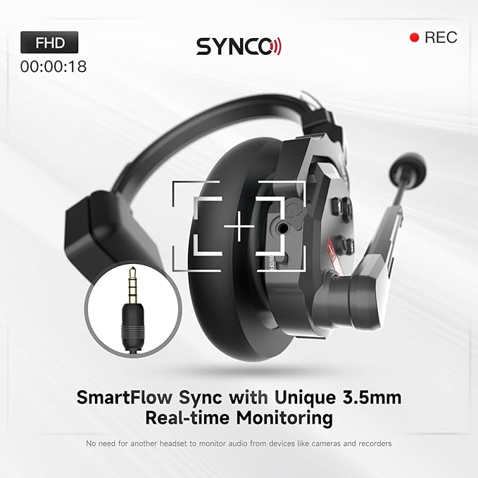 SYNCO XTALK X5 Wireless Headset Intercom System 2.4GHz Full Duplex 400 Meter